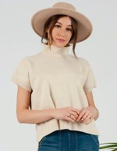Load image into Gallery viewer, Easy Ecru Cropped Sweater Top