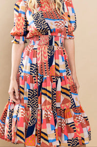 Patchwork Perfect Midi Dress
