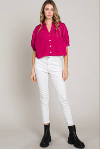 Bobbi button front blouse