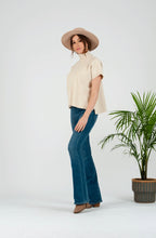 Load image into Gallery viewer, Easy Ecru Cropped Sweater Top