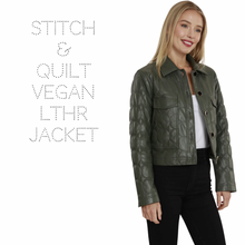 Load image into Gallery viewer, Stitch &amp; Quilt Vegan Leather Jacket