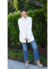 Load image into Gallery viewer, Modern white shirt in Vegan Leather