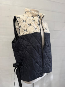 Quilted Bow Sherpa Vest
