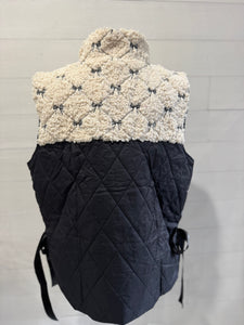 Quilted Bow Sherpa Vest