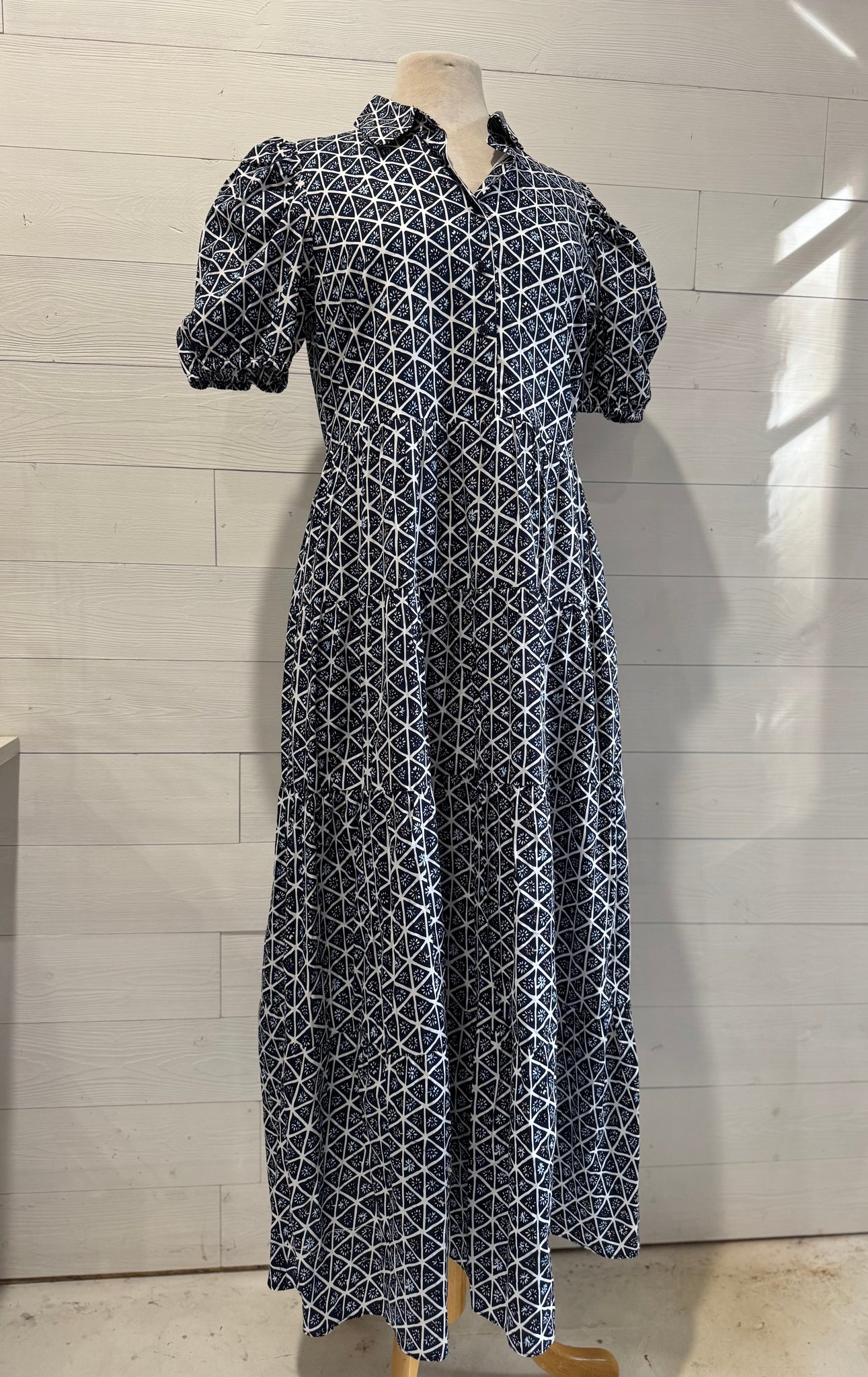 geo maxi dress Traveling Soul Geo-Print Striped Halter Maxi Dress Charcoal / M