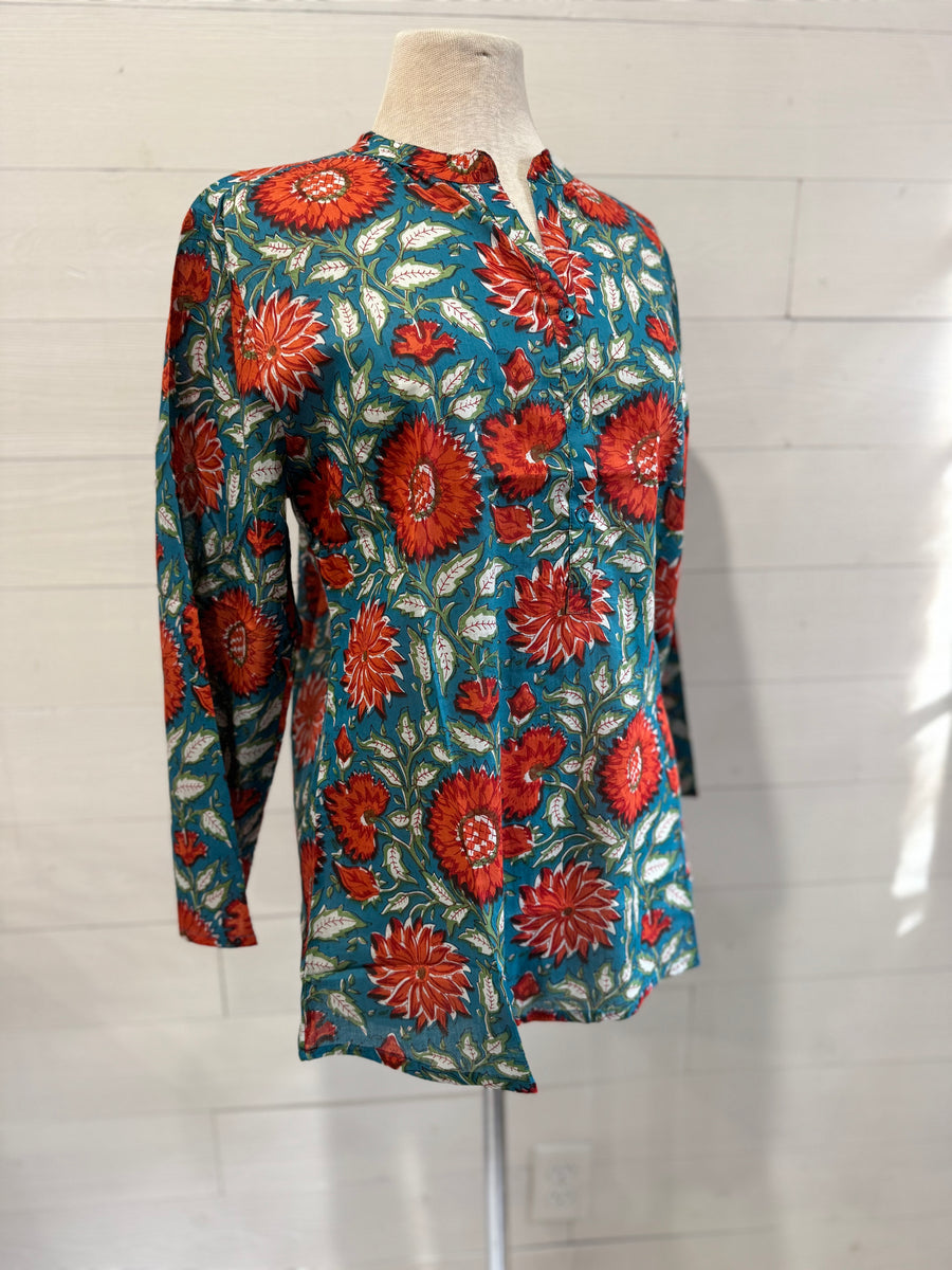 トップス POPPY SKY COLOR HANDKERCHIEF HEM TUNIC トップス POPPY SKY COLOR HANDKERCHIEF HEM TUNIC Sky color