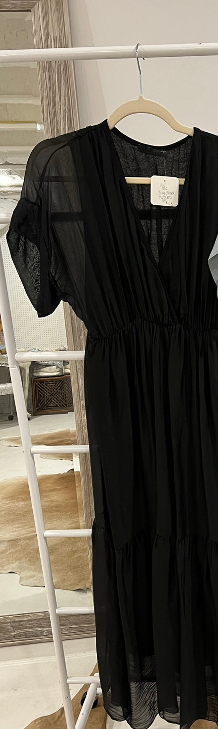 Short Sleeve Italian Silk Midi
