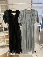 Load image into Gallery viewer, Short Sleeve Italian Silk Midi