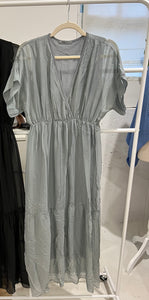 Short Sleeve Italian Silk Midi