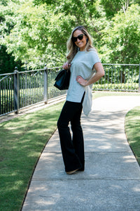 Onyx Pull on Flare Jeans (available in white & black)