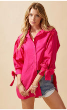 Load image into Gallery viewer, Bow sleeve  tunic in Fuchsia